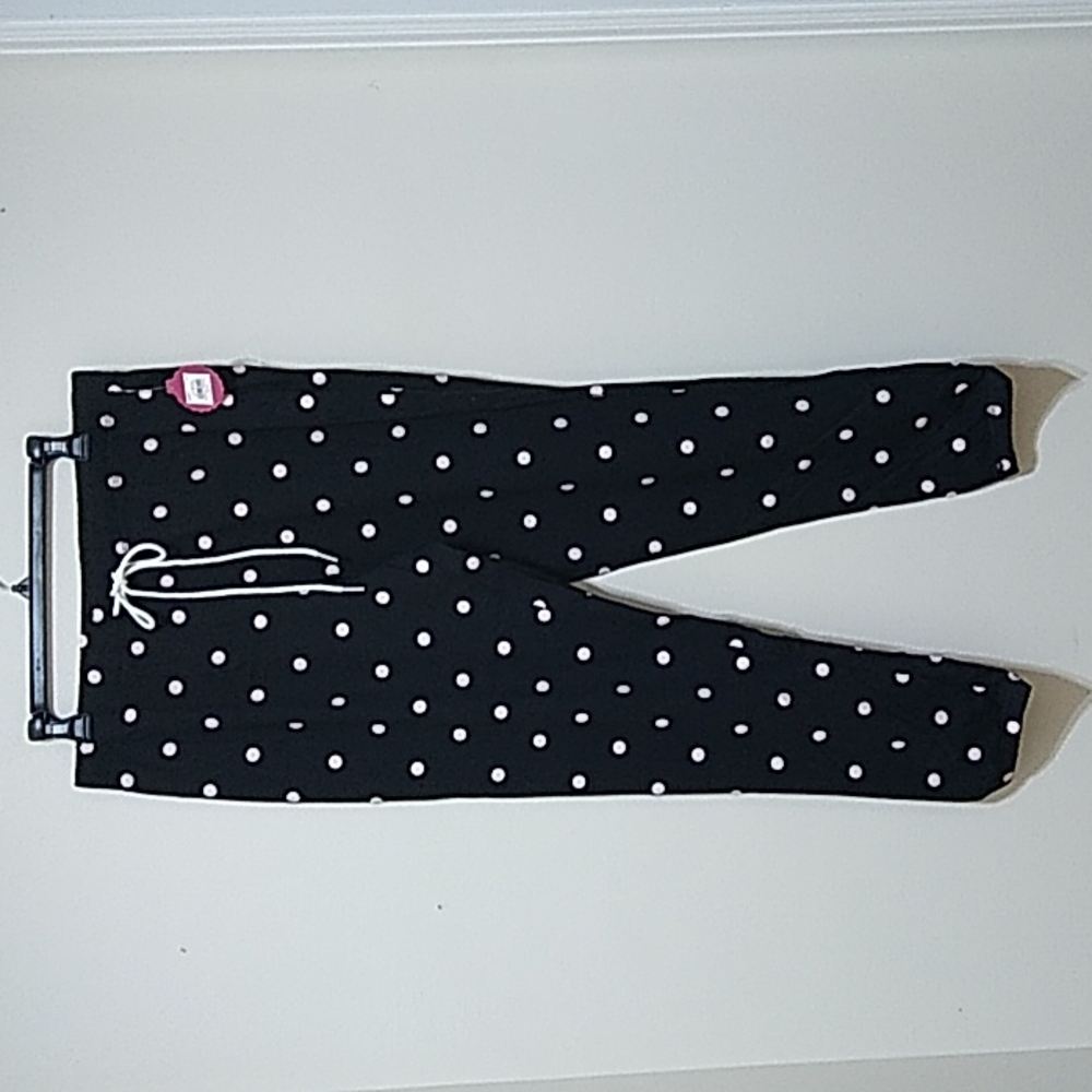 So Black Eith Pink Polka Dot Pajama Pants